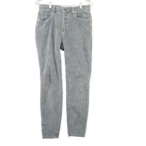 We The Free Women's Skinny Leg Corduroy Jeans Blue 27 Button Fly 5-Pocket